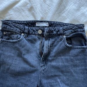 Garage wide leg black jeans